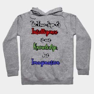 The True Sign of Intelligence is not Knowledge, but Imagination Hoodie